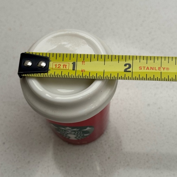 Starbucks Ceramic Tumbler Christmas Ornament 2015 Red Mini Coffee Cup - Picture 7 of 8